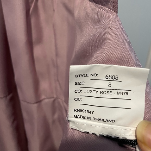 After Six Halter Size 8 Prom, Bridesmaid, Formal dress in Dusty Rose |Style 6808 - Picture 10 of 12